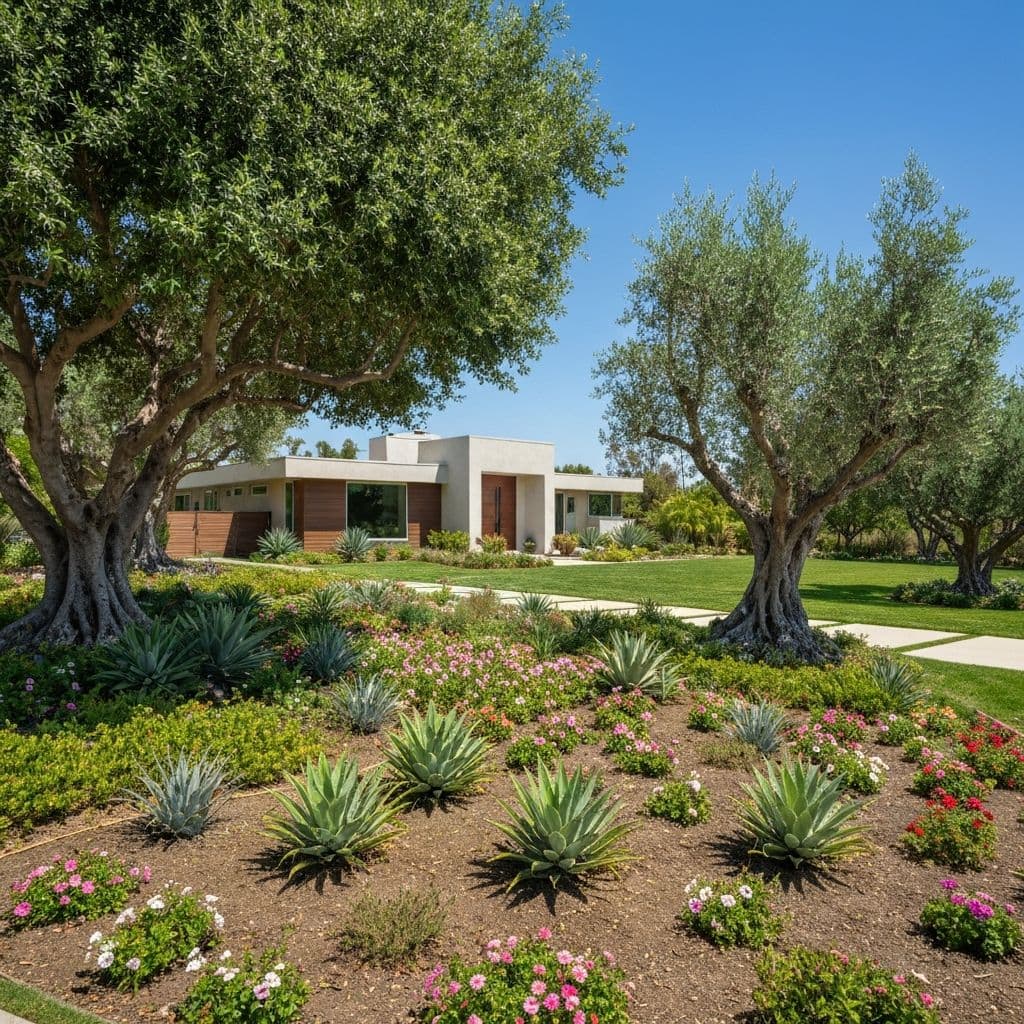 Mature shade tree in Southern California landscape