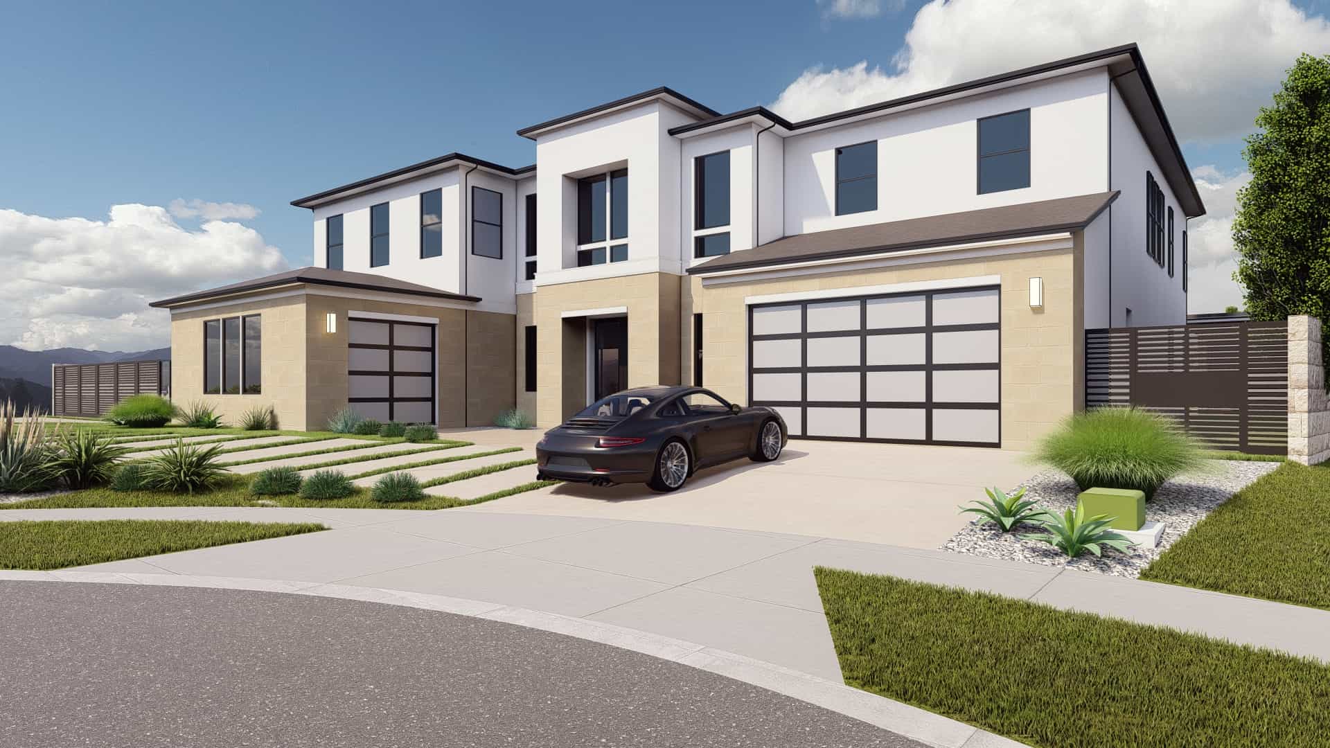 Modern home with outdoor living design